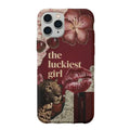 Luckiest Girl Desenli Şeffaf Telefon Kılıfı