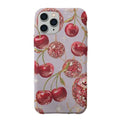 Cherry Disco Desenli Şeffaf Telefon Kılıfı