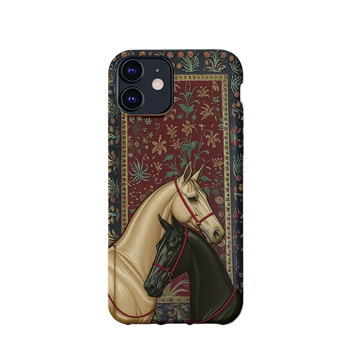 Couple Horse Desenli İçi Kadifeli Telefon Kılıfı