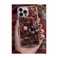 Red Cool Desenli Şeffaf Telefon Kılıfı