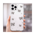 Small Ribbon Desenli Şeffaf Telefon Kılıfı