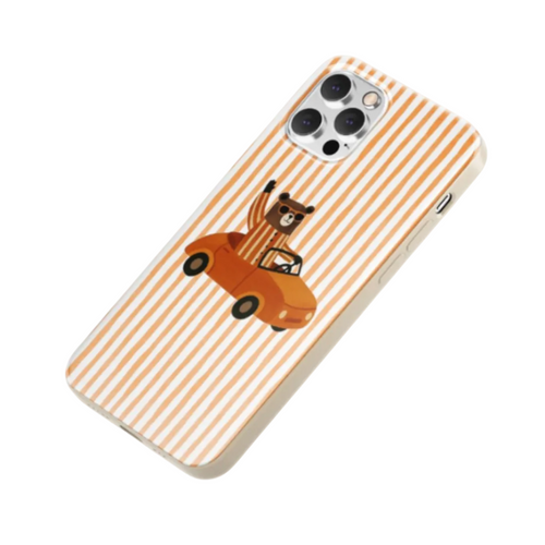 Bear with a Car Desenli İçi Kadifeli Telefon Kılıfı N85