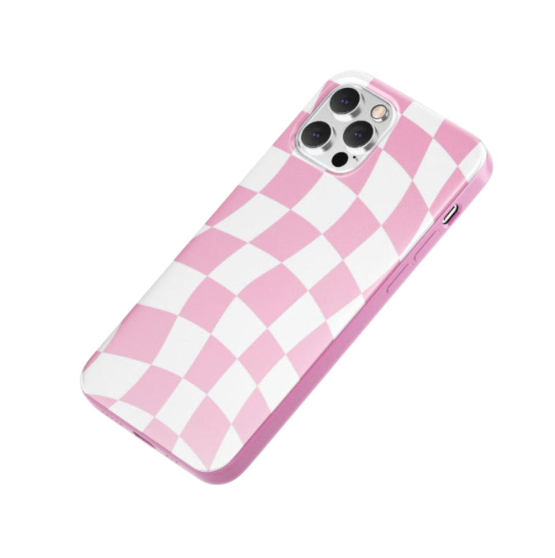 Wavy Pembe Desenli İçi Kadifeli Telefon Kılıfı N147