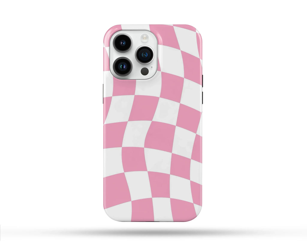 Wavy Pembe Desenli İçi Kadifeli Telefon Kılıfı N147