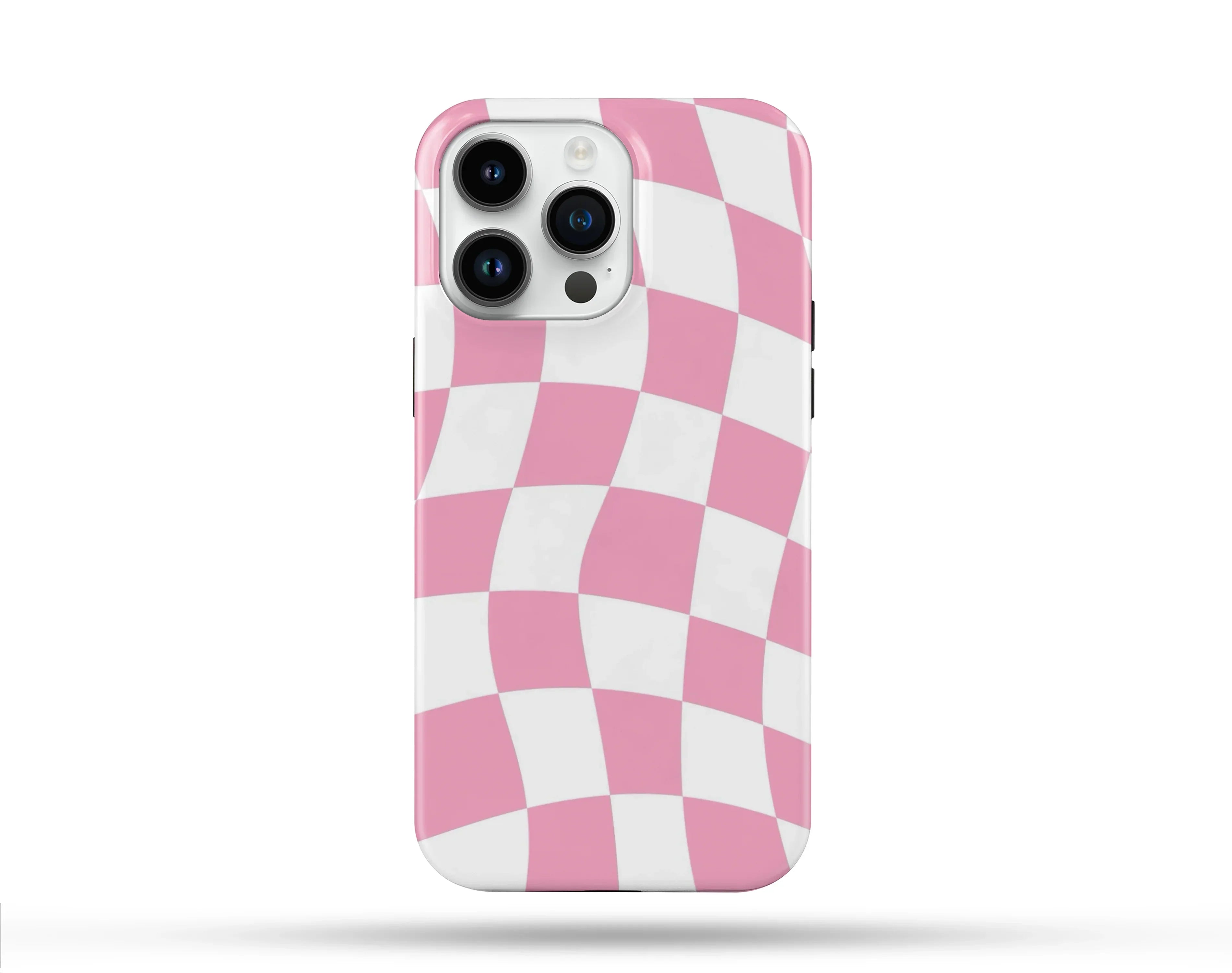 Wavy Pembe Desenli İçi Kadifeli Telefon Kılıfı N147