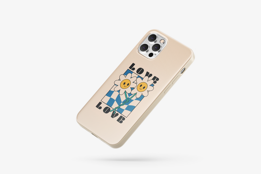 Love Papatya Desenli İçi Kadifeli Telefon Kılıfı N29
