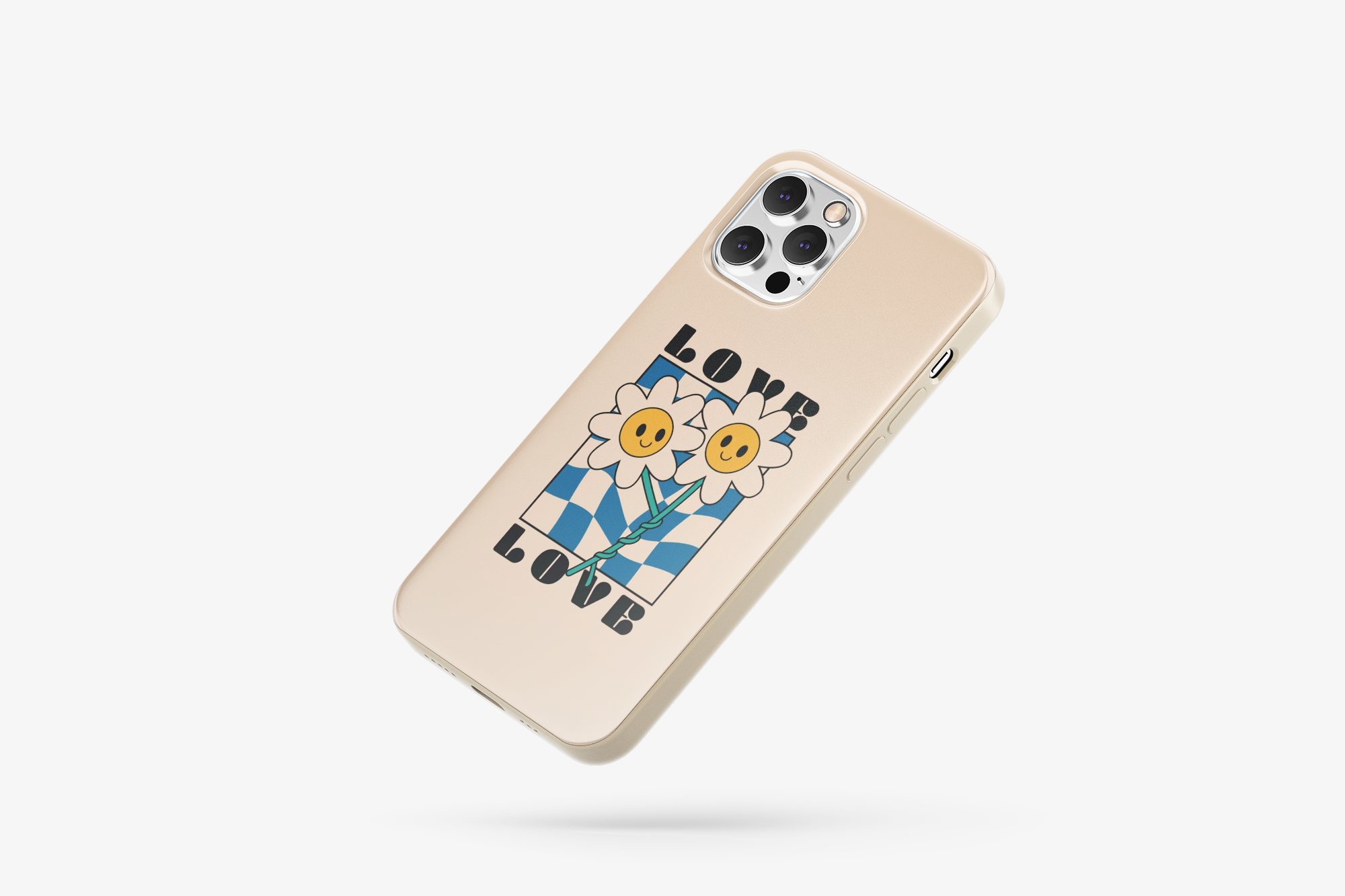 Love Papatya Desenli İçi Kadifeli Telefon Kılıfı N29