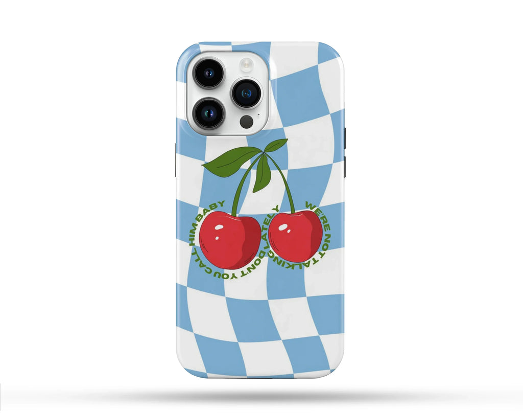 Cherry Desenli İçi Kadifeli Telefon Kılıfı N44
