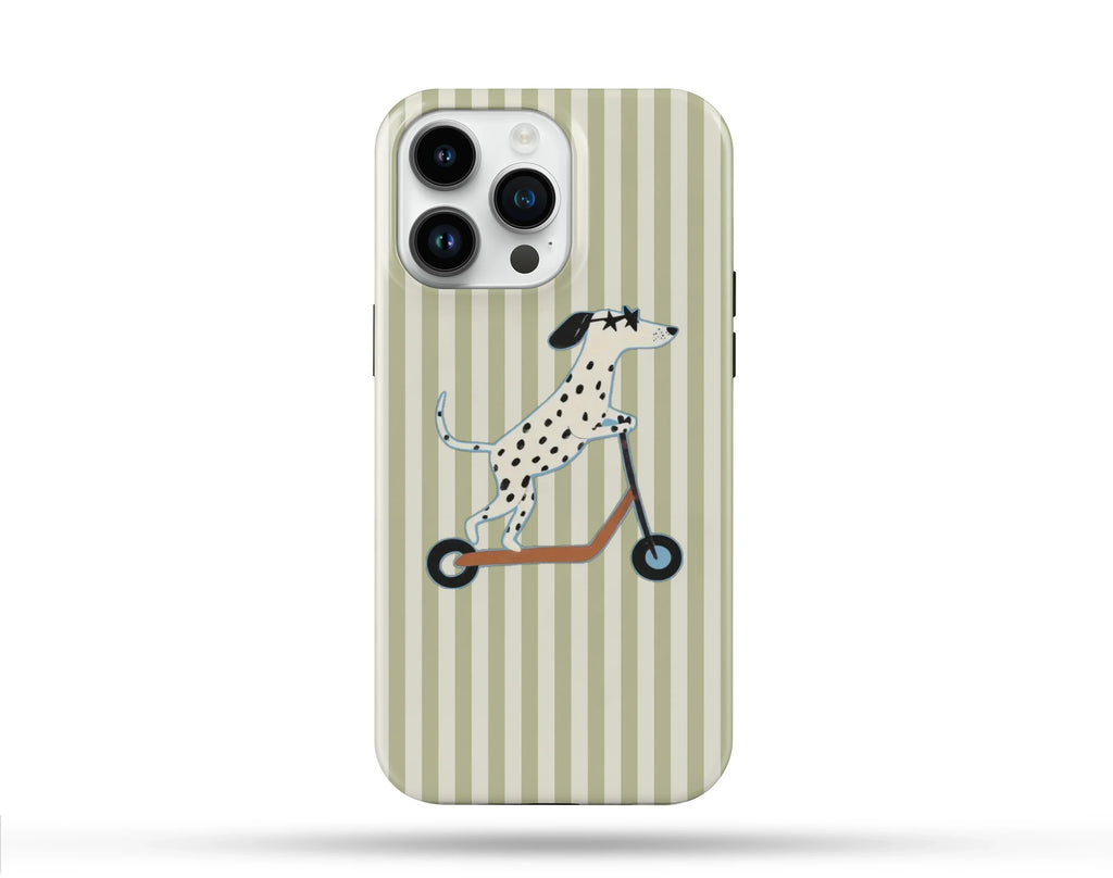 Dog on a Scooter Desenli İçi Kadifeli Telefon Kılıfı N89