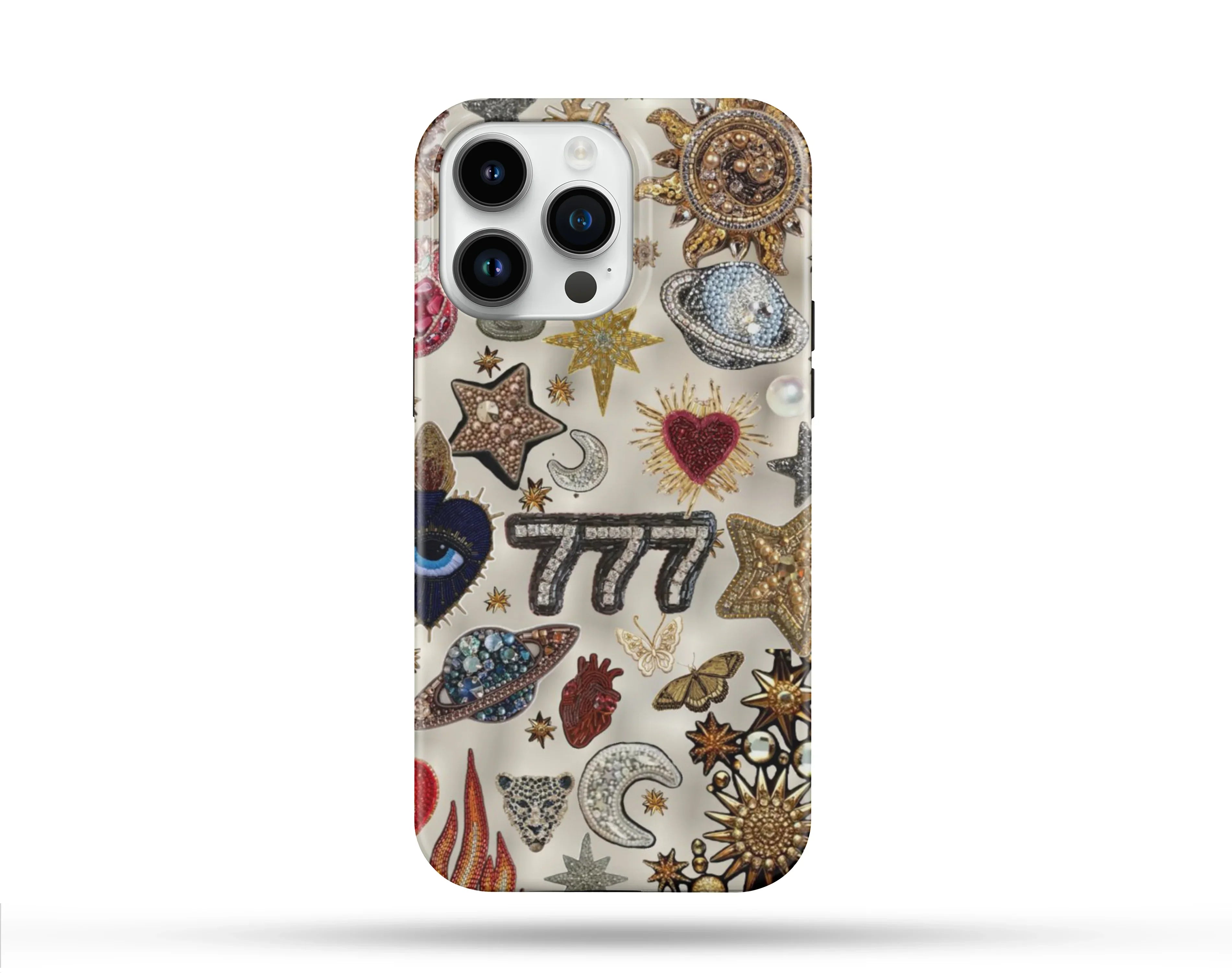 Iconic 777 Desenli İçi Kadifeli Telefon Kılıfı N96