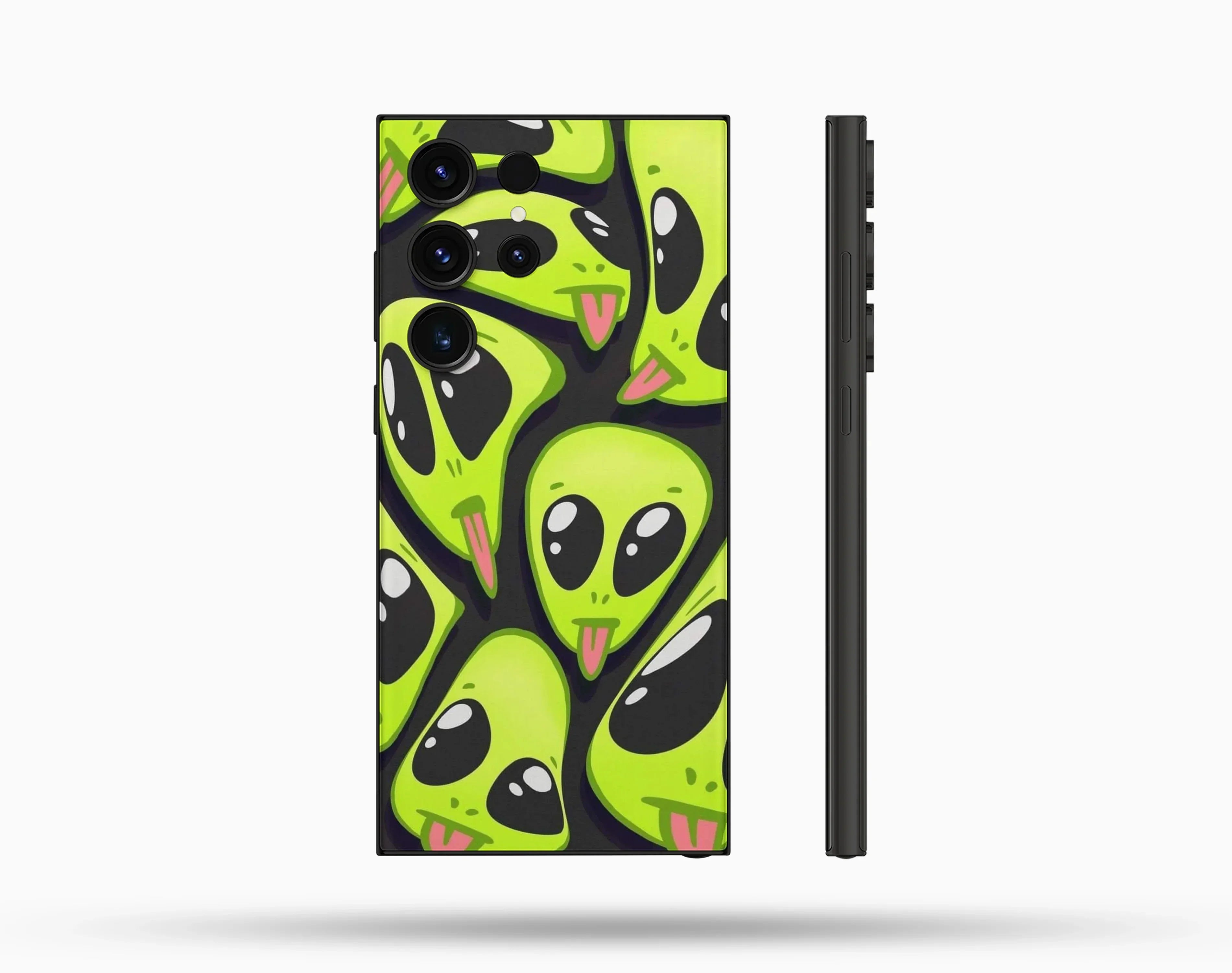 Alien Desenli İçi Kadifeli Telefon Kılıfı N26