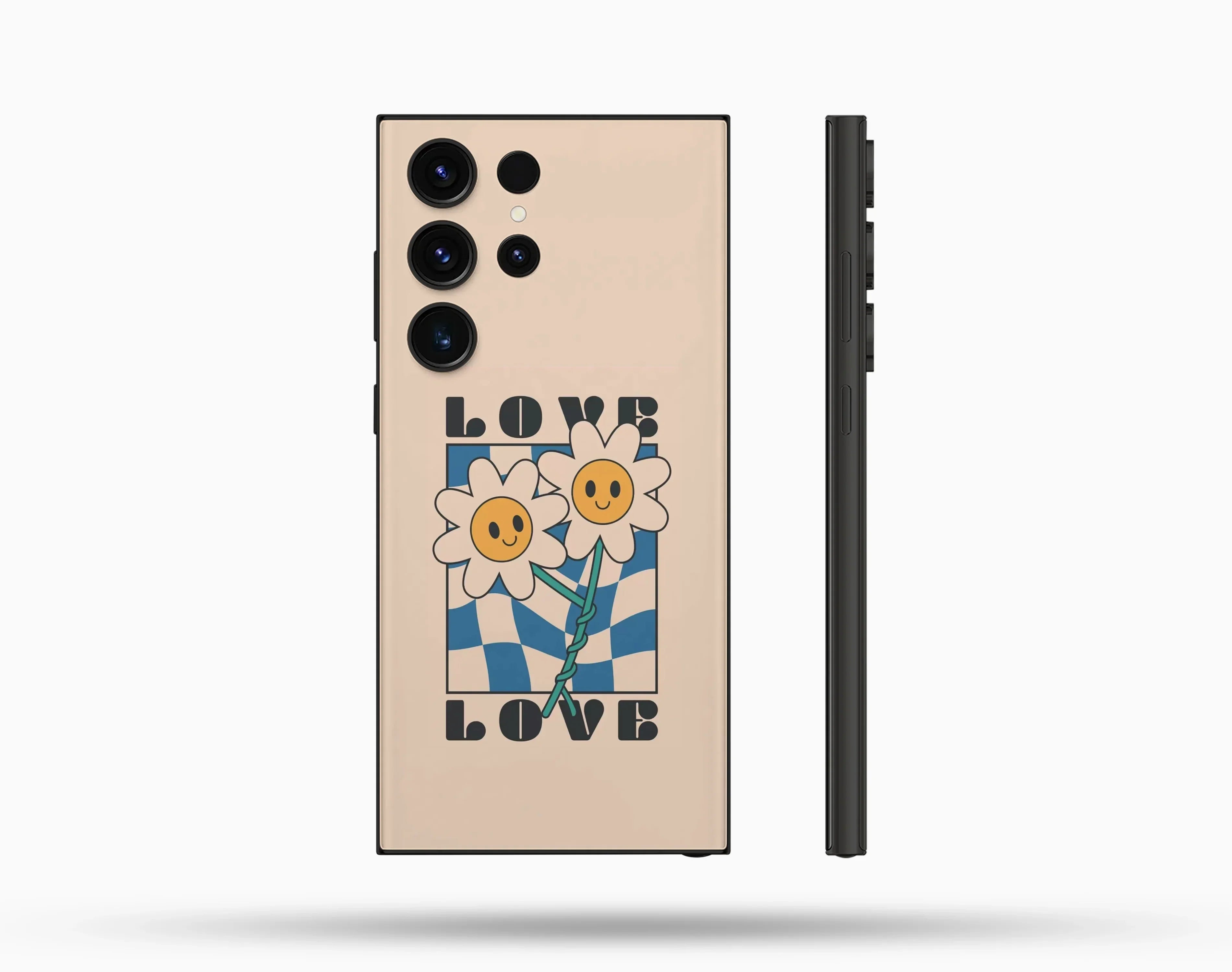 Love Papatya Desenli İçi Kadifeli Telefon Kılıfı N29