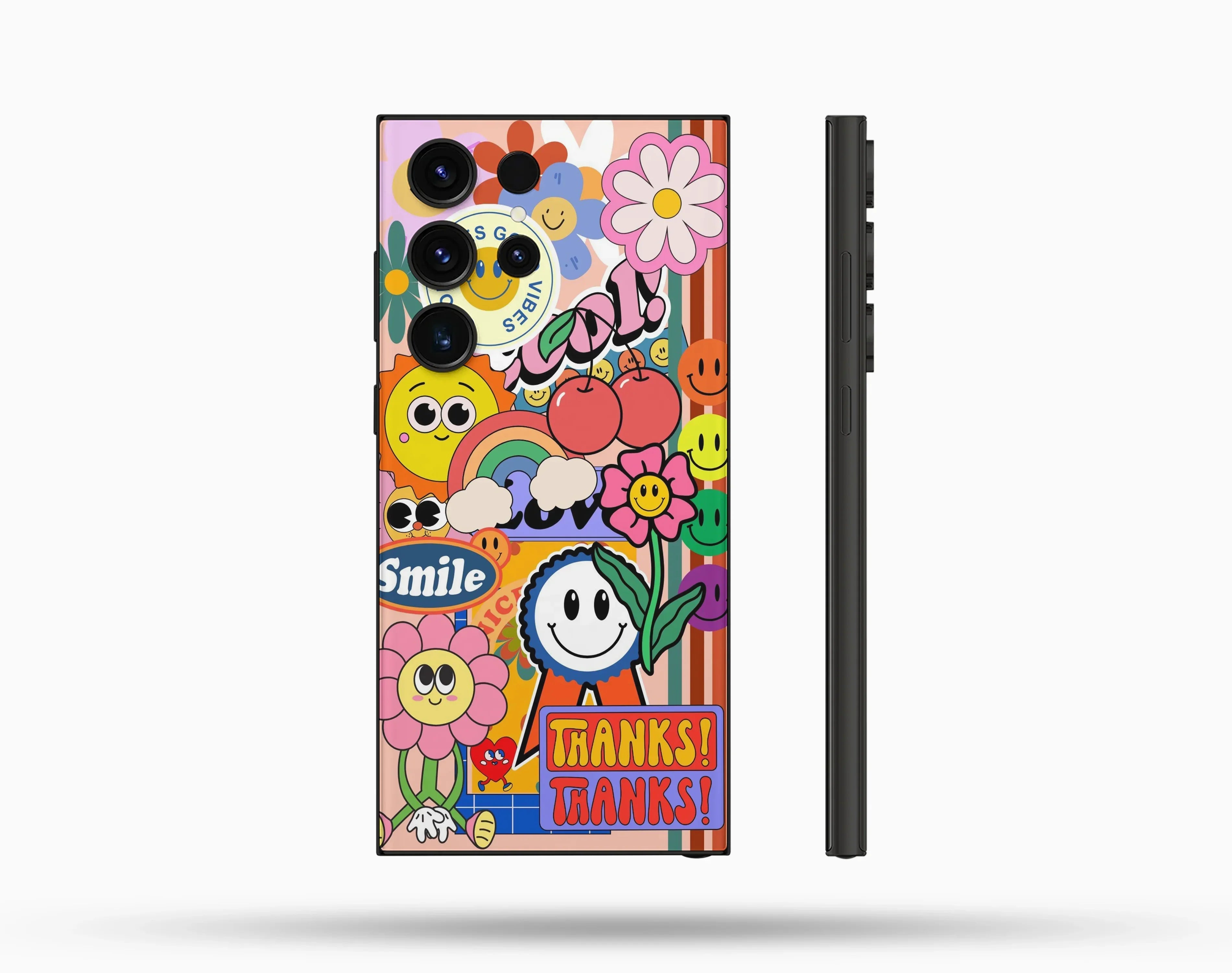 Smile Desenli İçi Kadifeli Telefon Kılıfı N33