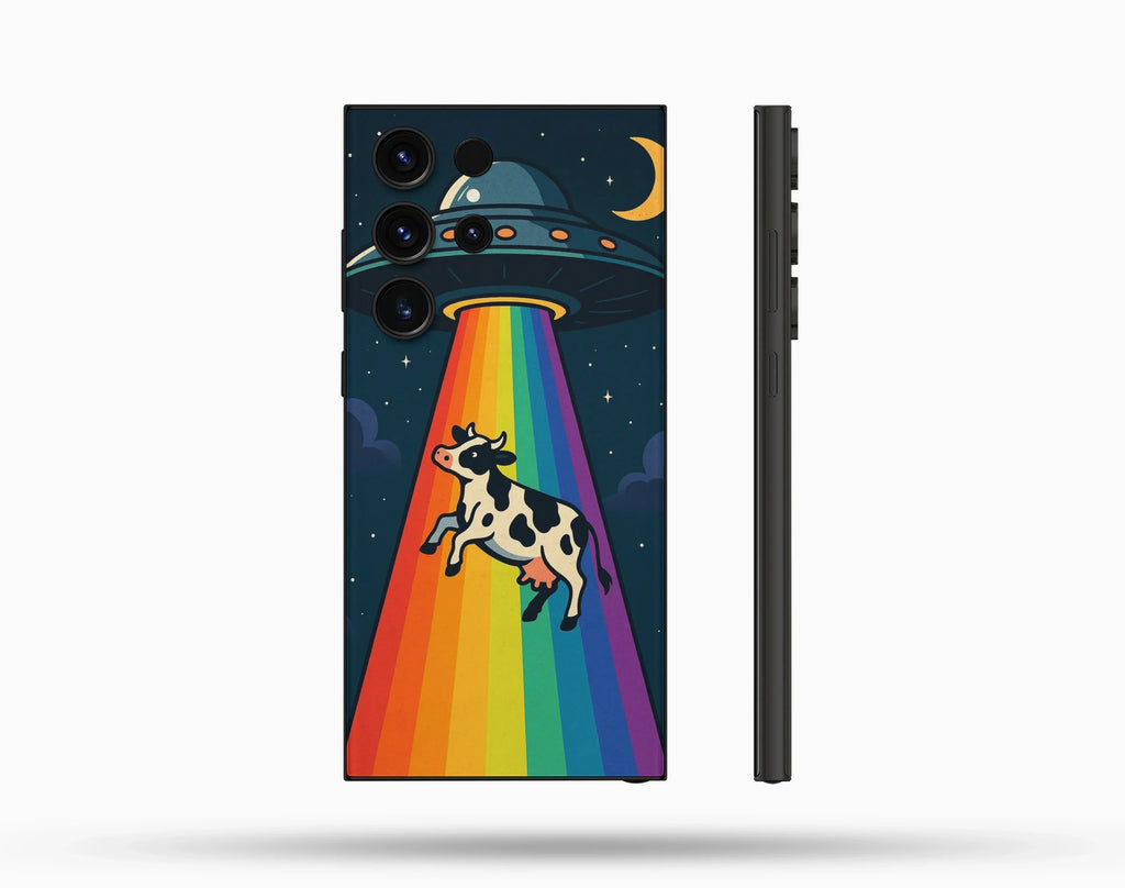 Cow Desenli İçi Kadifeli Telefon Kılıfı N41