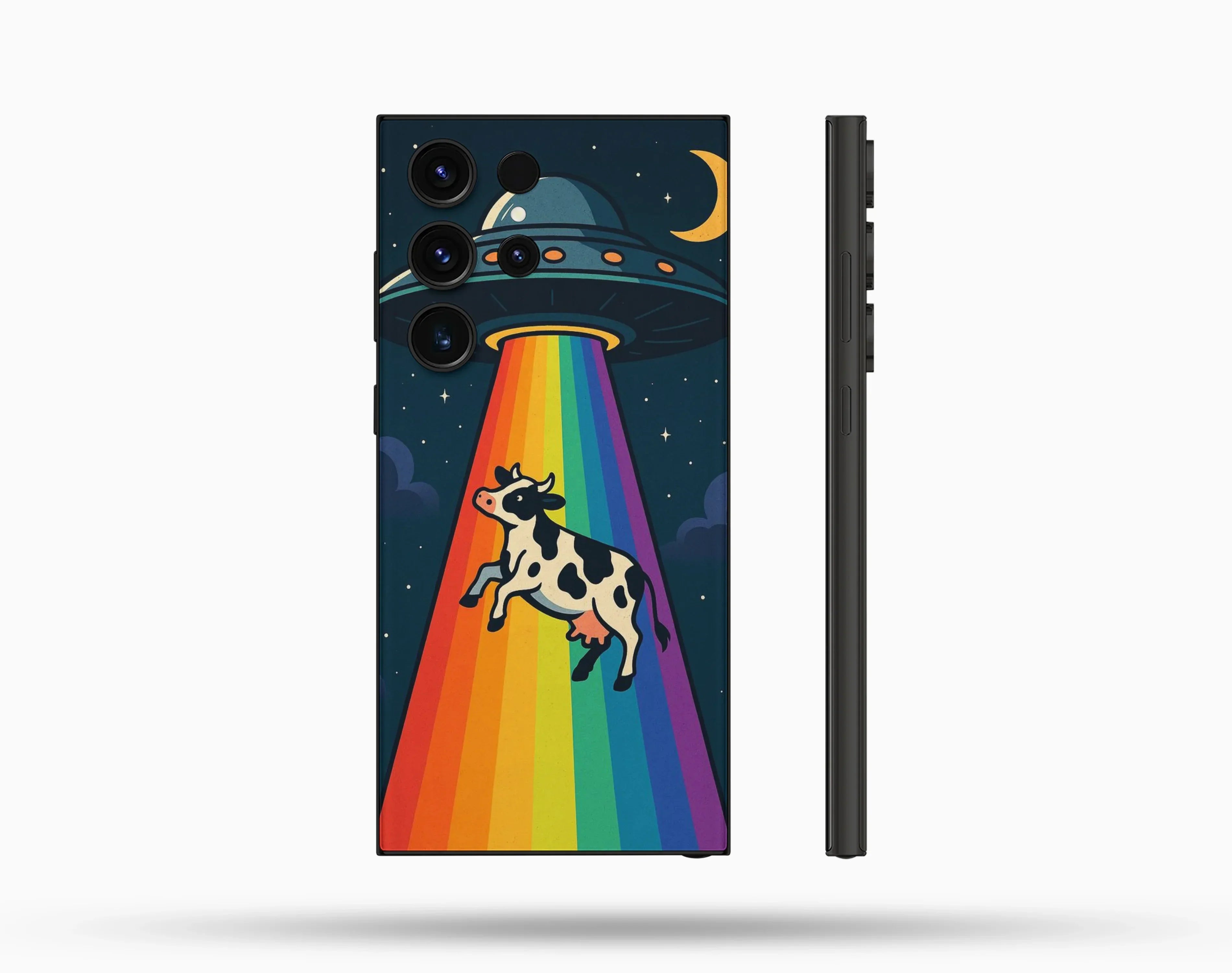 Cow Desenli İçi Kadifeli Telefon Kılıfı N41