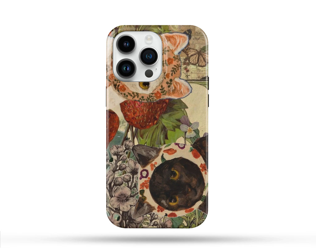 Cat Desenli İçi Kadifeli Telefon Kılıfı N51