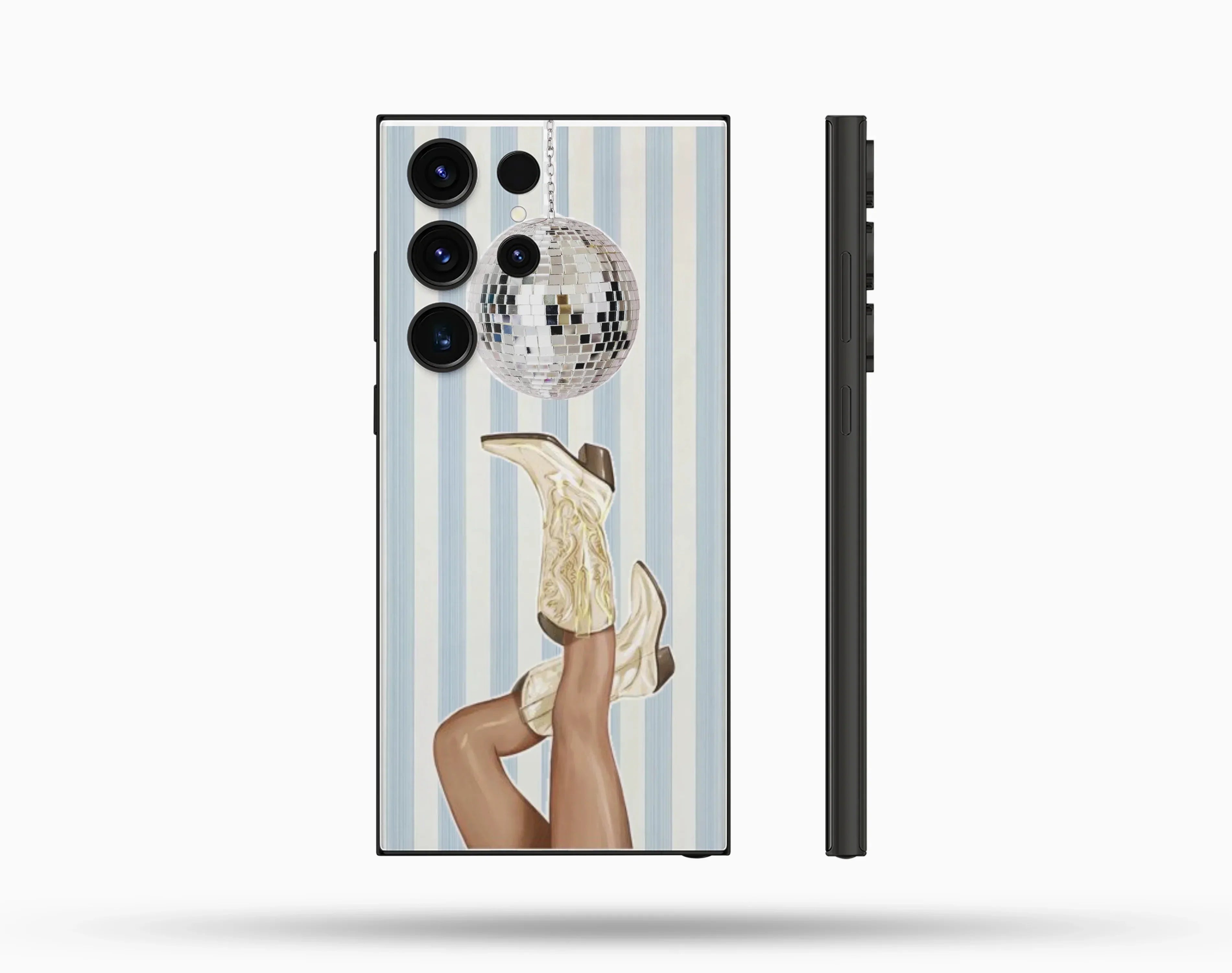 Disco Top & Boot Desenli İçi Kadifeli Telefon Kılıfı N76