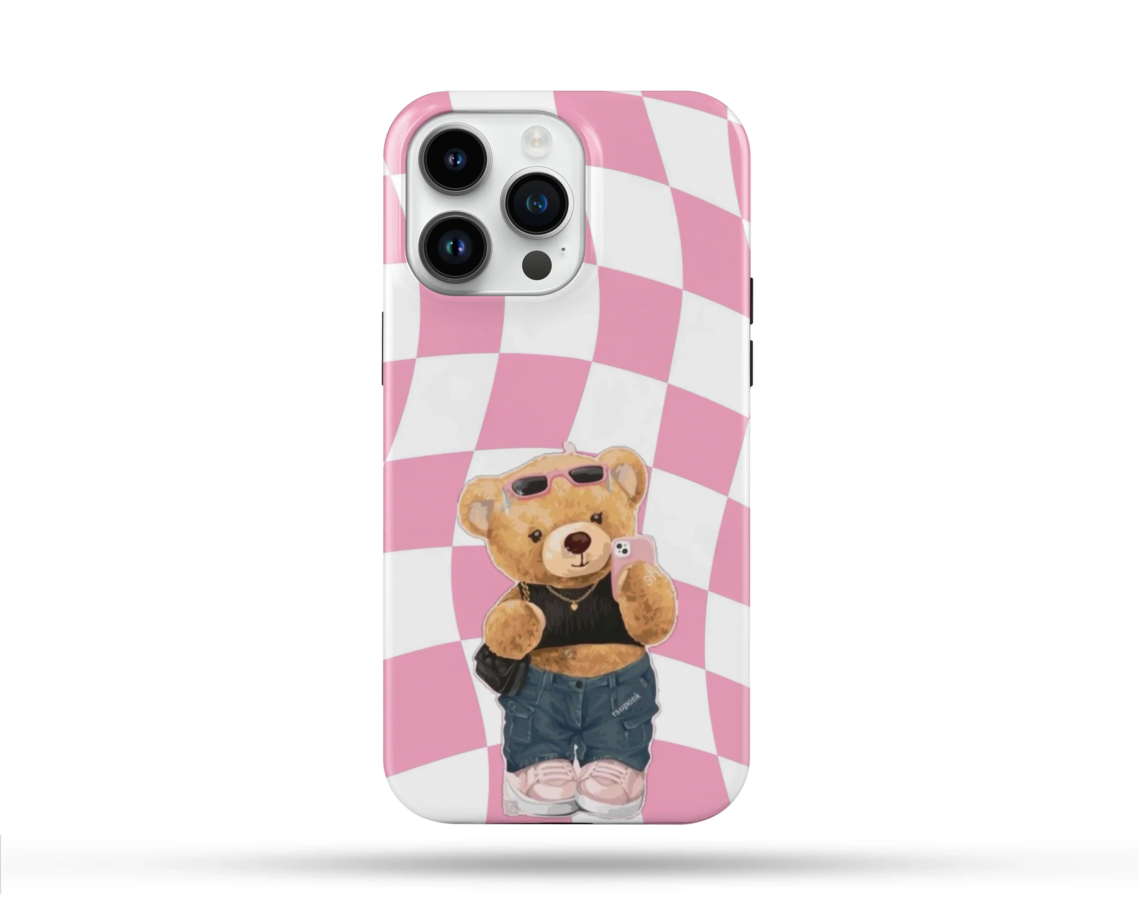 Bear Desenli İçi Kadifeli Telefon Kılıfı N78