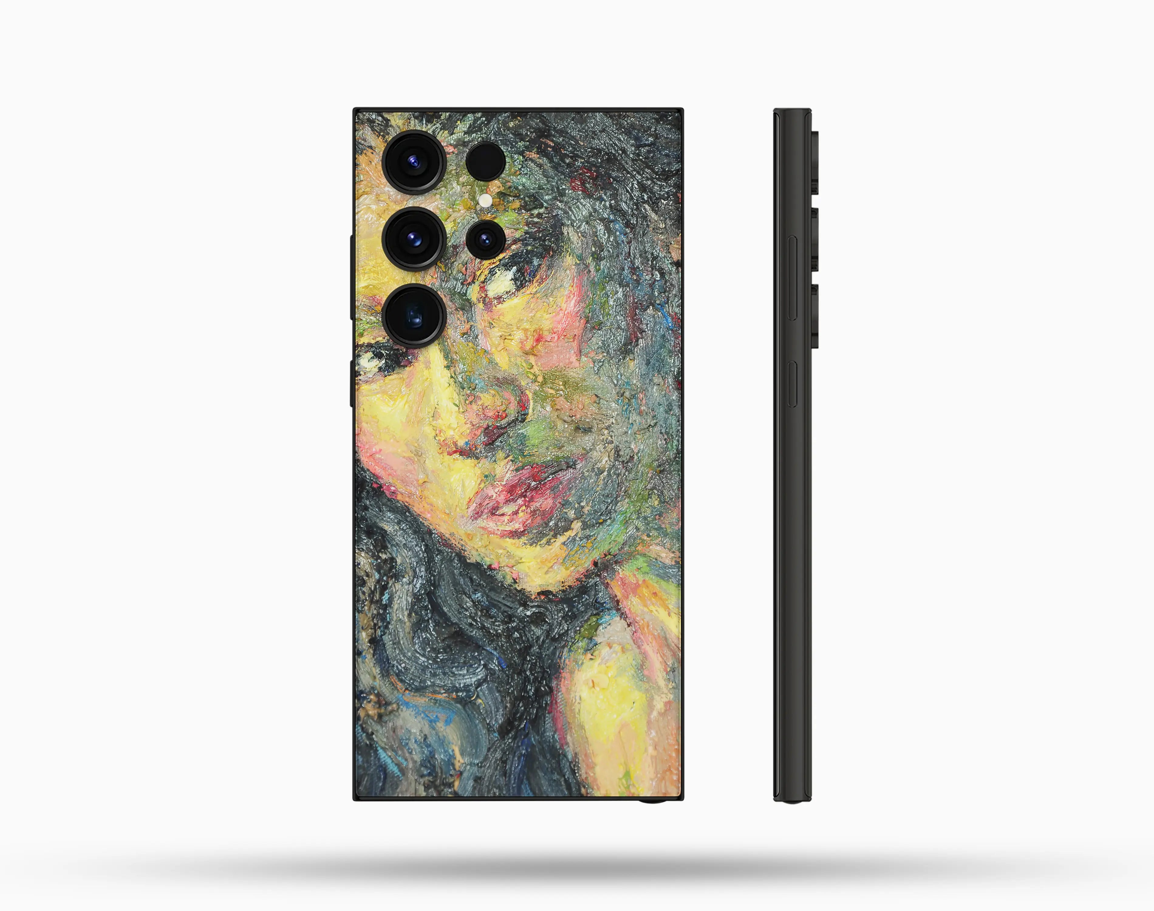 Face Desenli İçi Kadifeli Telefon Kılıfı N8