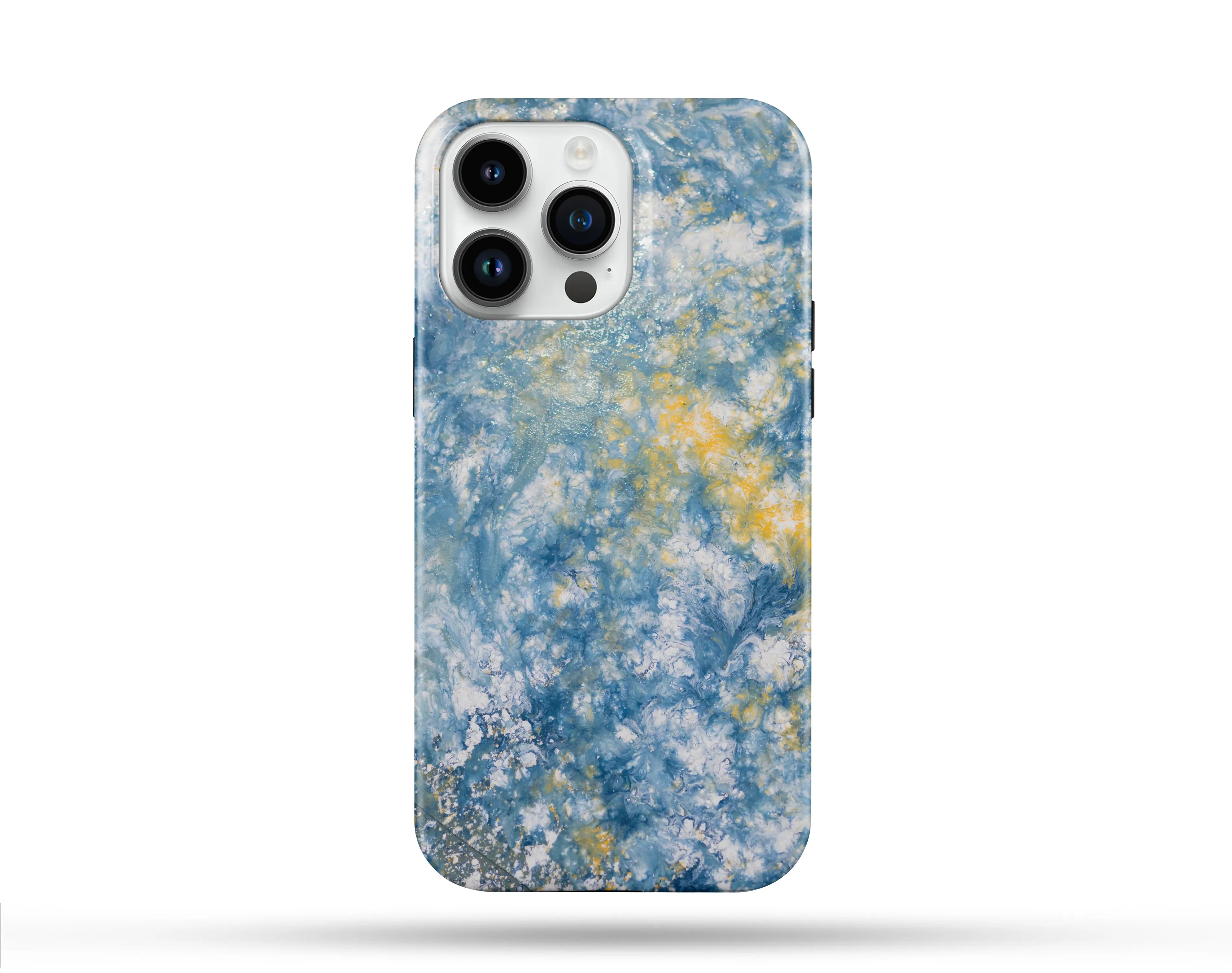Mavi Renkli Desenli İçi Kadifeli Telefon Kılıfı N9