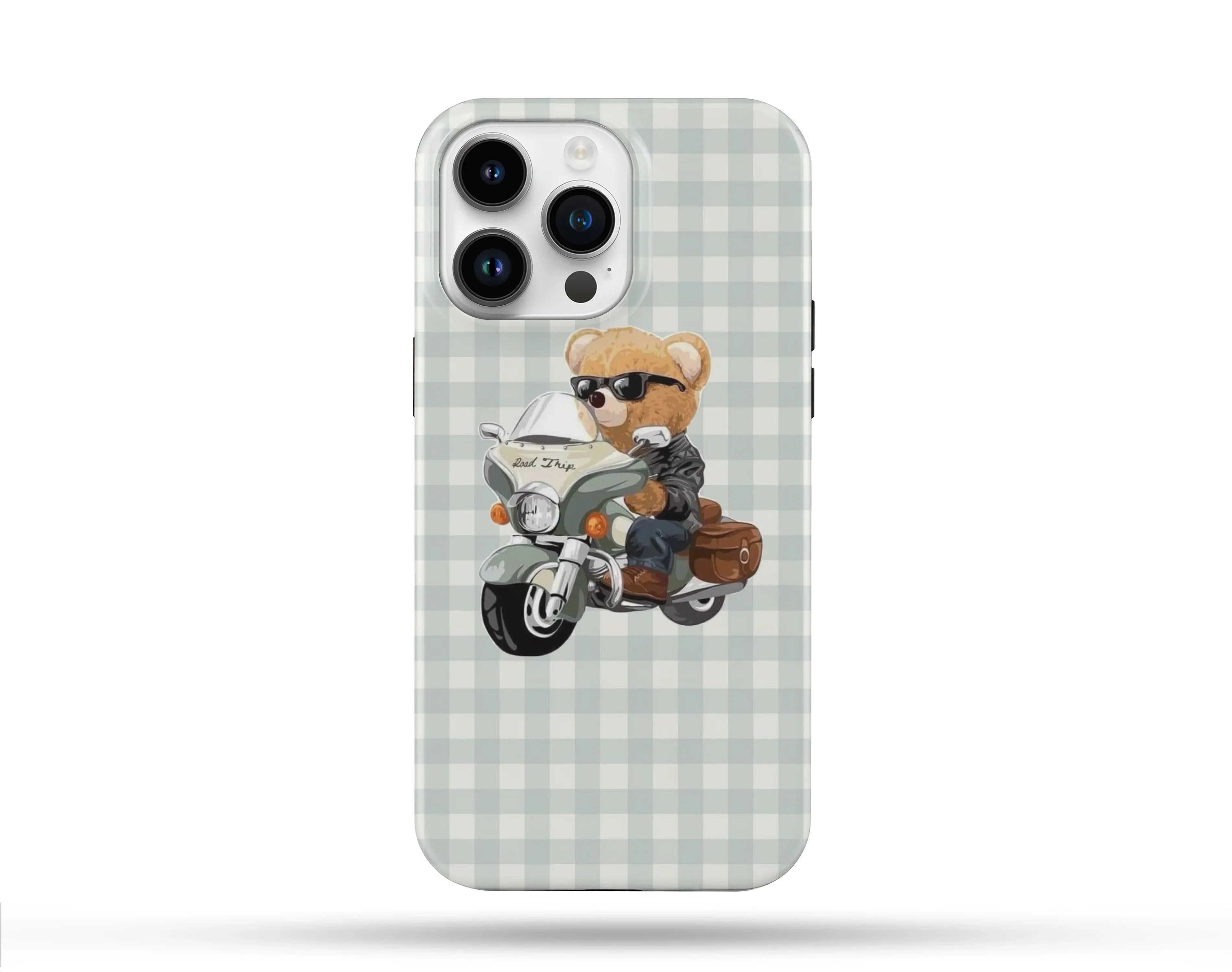 Motorized Bear Desenli İçi Kadifeli Telefon Kılıfı N95
