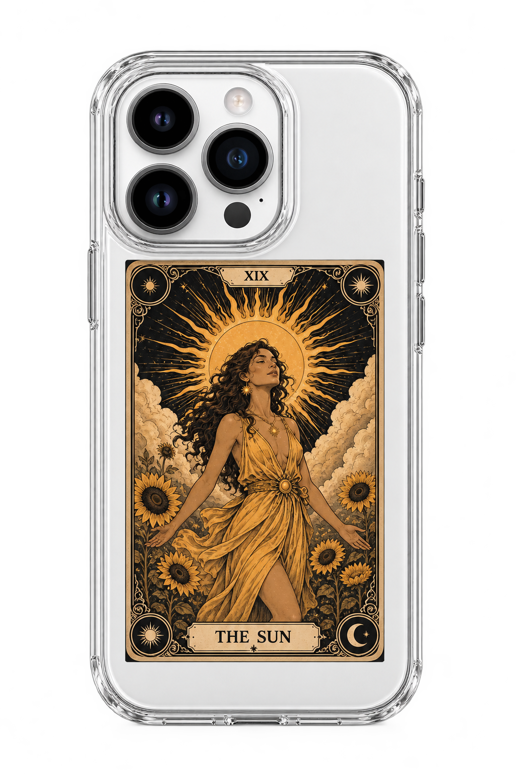 Güneş Tarot Desenli Telefon Kılıfı T2